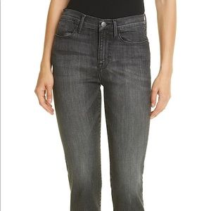 Frame Le High Straight Crop Raw Hem Jeans
